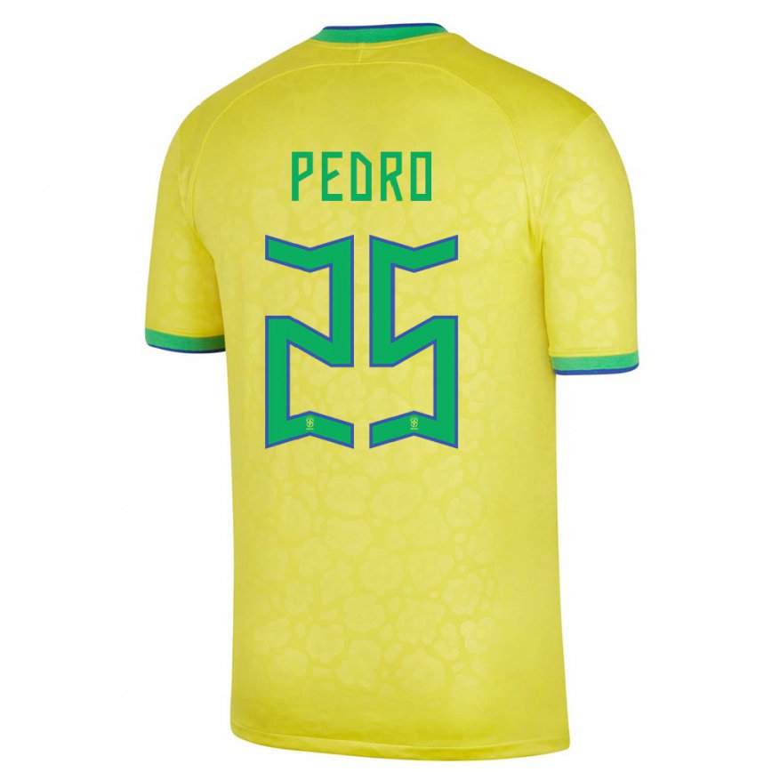 メンズブラジルペドロ#25イエローホームシャツ22-24ジャージー