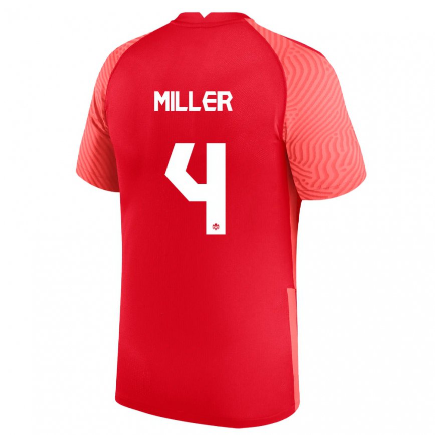 メンズカナダカマル・ミラー#4レッドホームシャツ22-24ジャージー