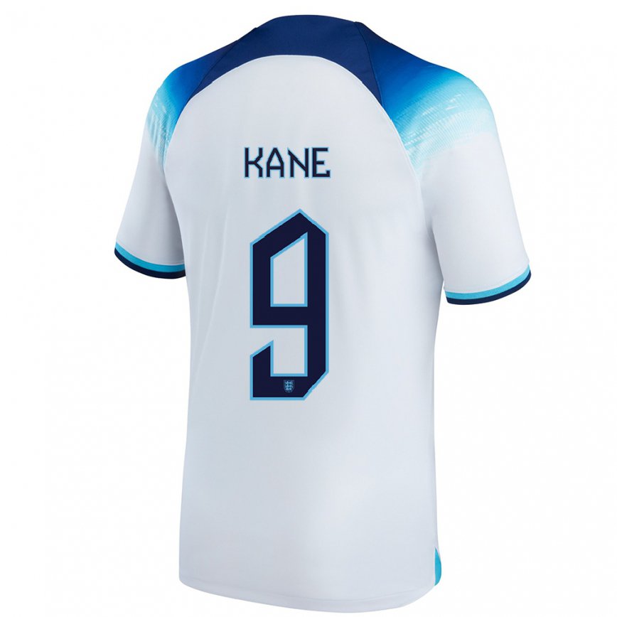 メンズイングランドハリー・ケイン#9ホワイト ブルーホームシャツ22-24ジャージー