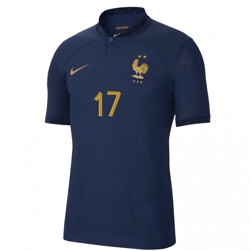 メンズフランスジョルダン・ヴェレトゥ#17ネイビーブルーホームシャツ22-24ジャージー