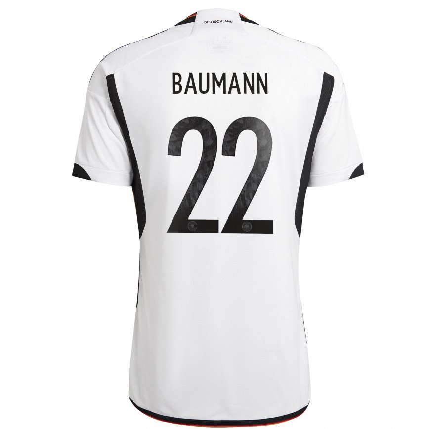メンズドイツオリヴァー・バウマン#22ホワイト ブラックホームシャツ22-24ジャージー