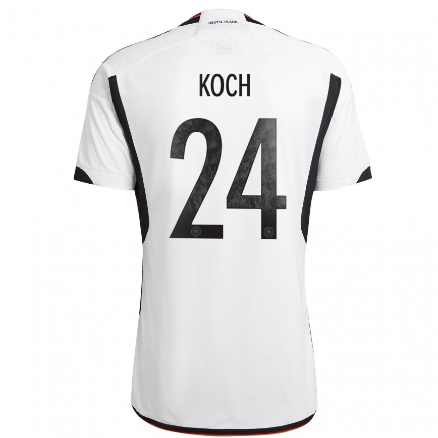 メンズドイツロビン・コッホ#24ホワイト ブラックホームシャツ22-24ジャージー