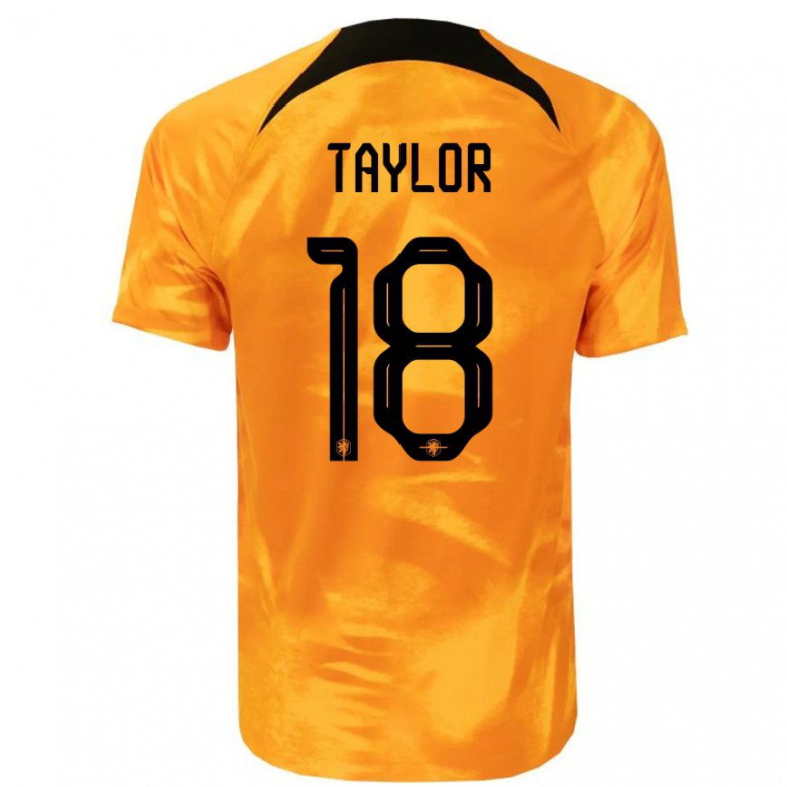 メンズオランダケネス・テイラー#18レーザーオレンジホームシャツ22-24ジャージー