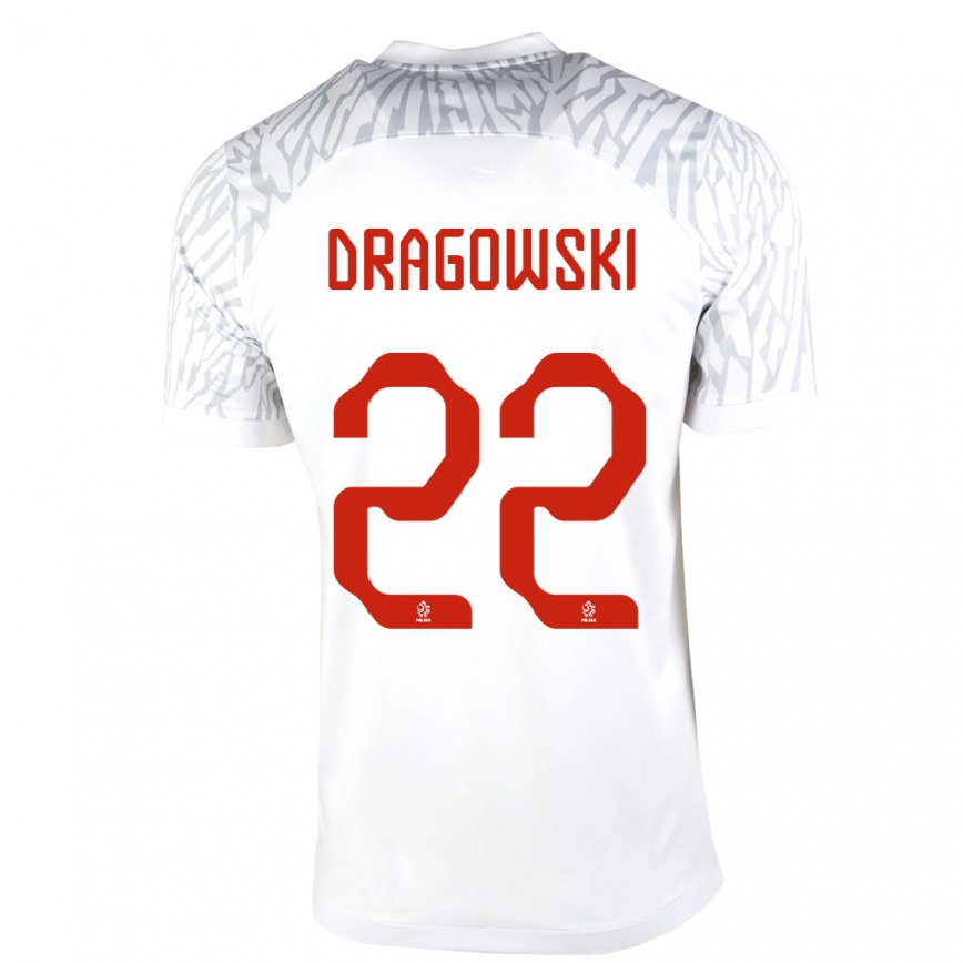 メンズポーランドバルトウォミェイ・ドロンゴフスキ#22ホワイトホームシャツ22-24ジャージー