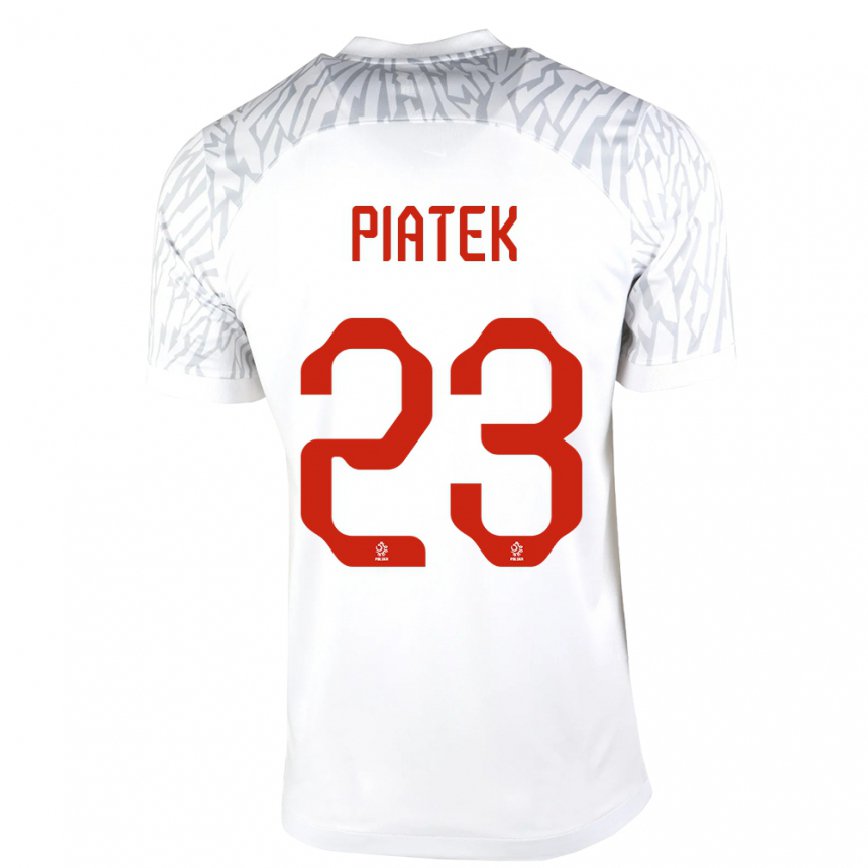 メンズポーランドクシシュトフ・ピョンテク#23ホワイトホームシャツ22-24ジャージー