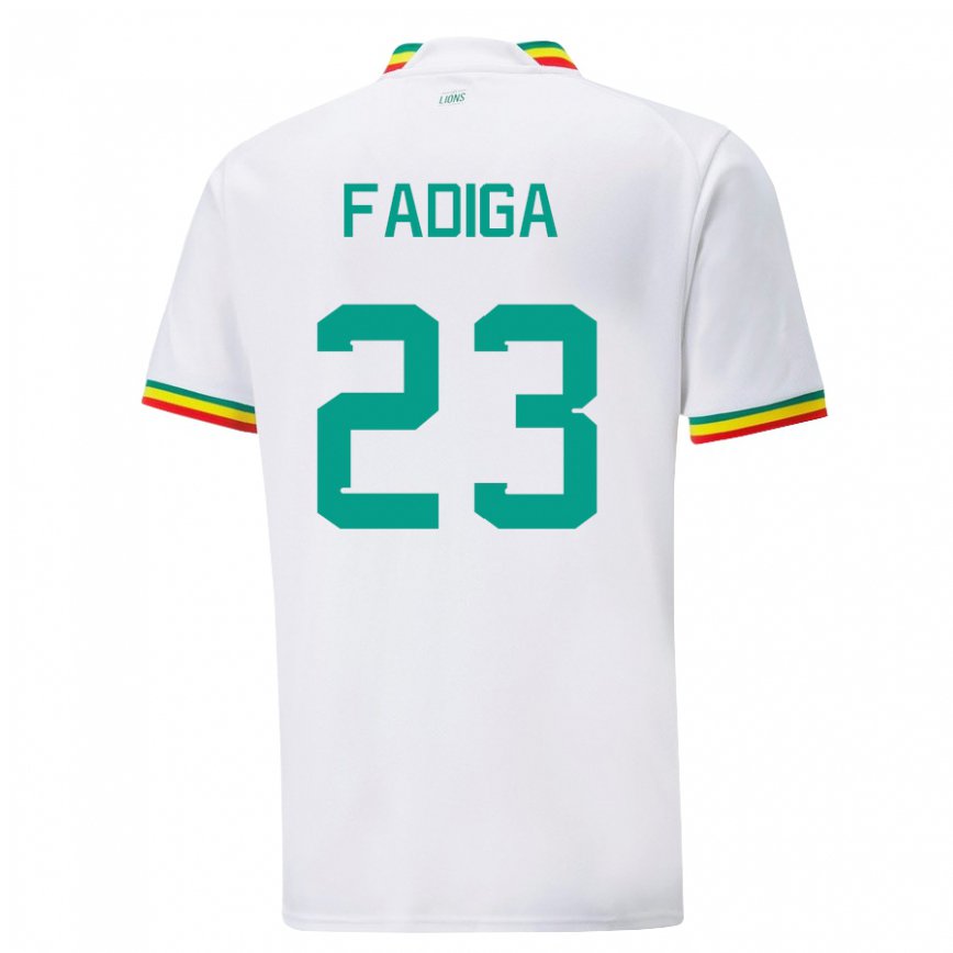 メンズセネガルノア・ファディガ #23ホワイトホームシャツ22-24ジャージー