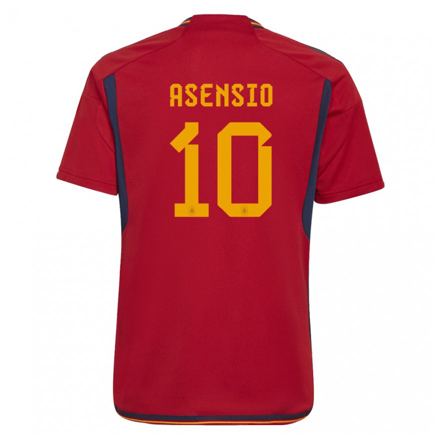 メンズスペインマルコ・アセンシオ#10レッドホームシャツ22-24ジャージー