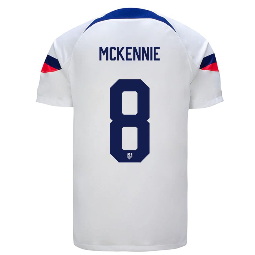 メンズアメリカ合衆国ウェストン・マケニー #8ホワイトホームシャツ22-24ジャージー