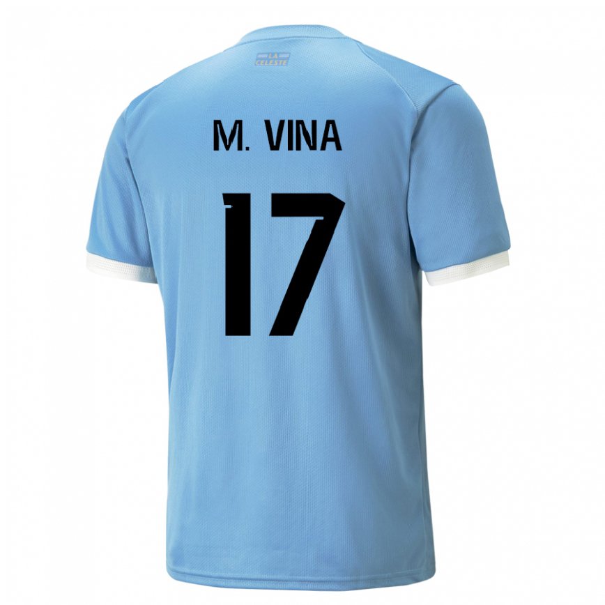 メンズウルグアイマティアス・ビニャ#17ブルーホームシャツ22-24ジャージー