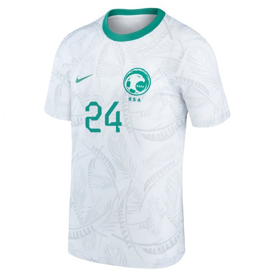 メンズサウジアラビアナーセル・アッ＝ドーサリー#24ホワイトホームシャツ22-24ジャージー