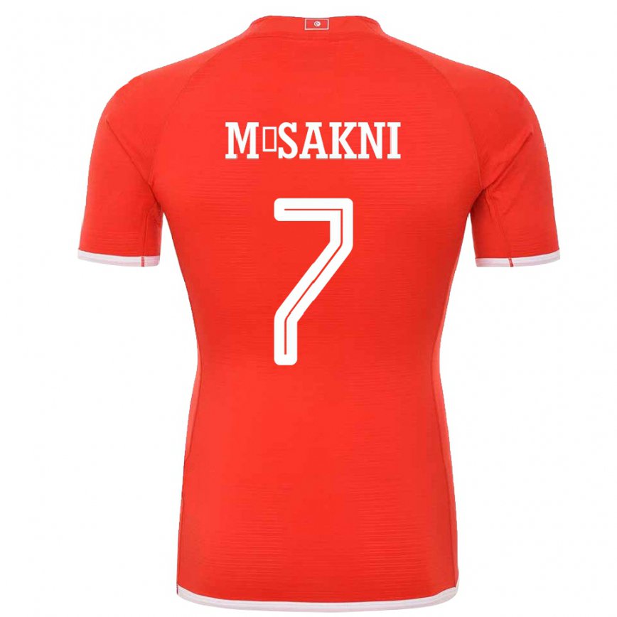 メンズチュニジアユセフ・ムサクニ#7レッドホームシャツ22-24ジャージー