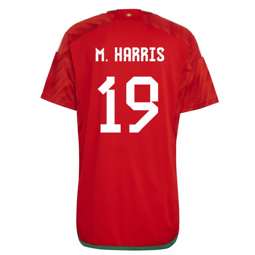 メンズウェールズマーク・ハリス#19レッドホームシャツ22-24ジャージー