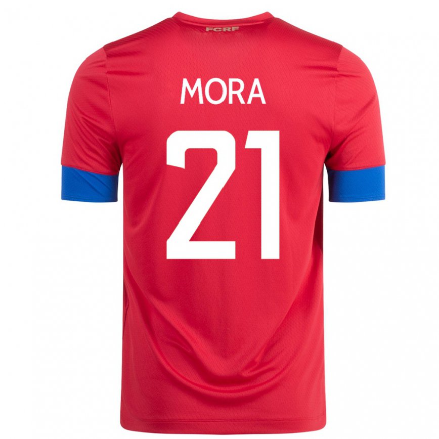 メンズコスタリカカルロス・モラ#21レッドホームシャツ22-24ジャージー