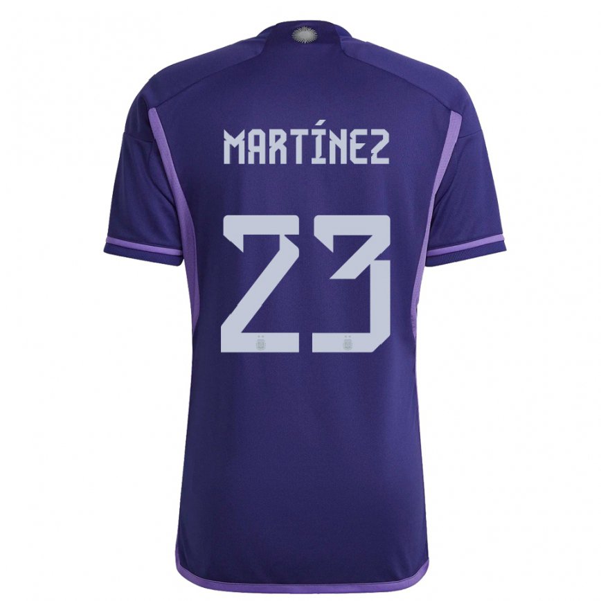 メンズアルゼンチンエミリアーノ・マルティネス#23パープルアウェイシャツ22-24ジャージー