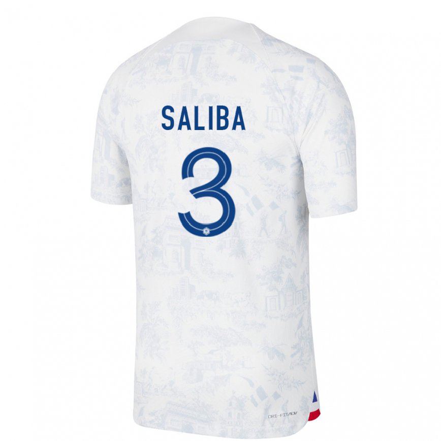 メンズフランスウィリアン・サリバ#3ホワイト ブルーアウェイシャツ22-24ジャージー