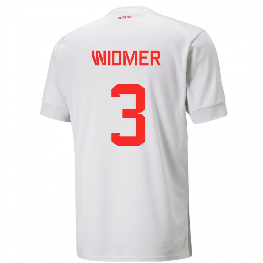 メンズスイスシルヴァン・ヴィドマー#3ホワイトアウェイシャツ22-24ジャージー
