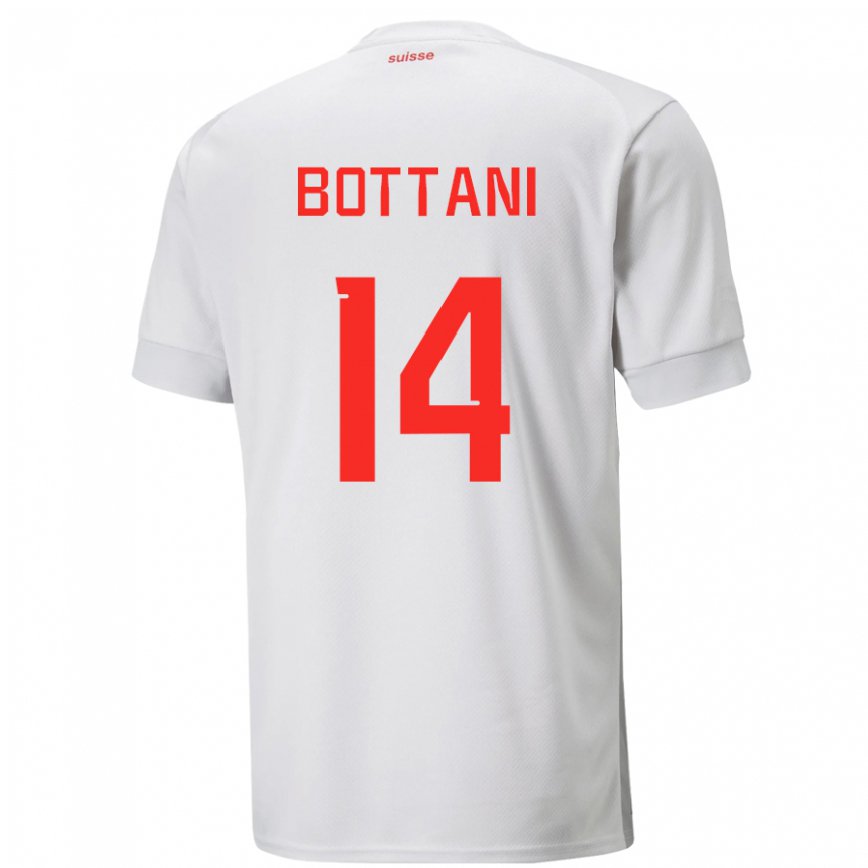 メンズスイスマッティア・ボッタニ#14ホワイトアウェイシャツ22-24ジャージー