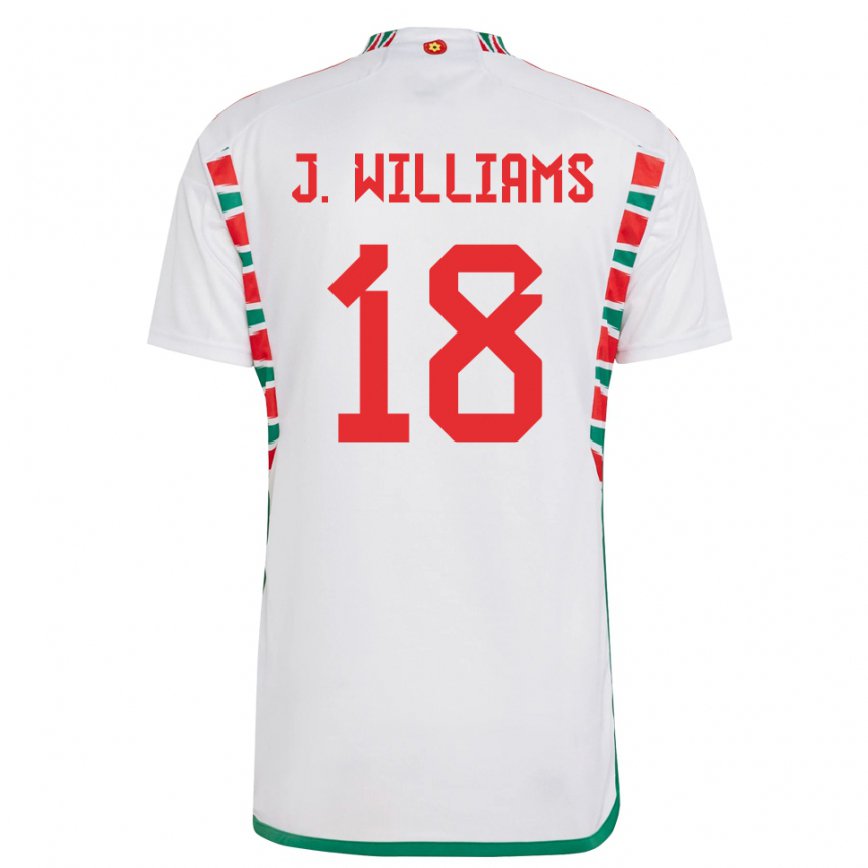 メンズウェールズジョナサン・ウィリアムズ#18ホワイトアウェイシャツ22-24ジャージー
