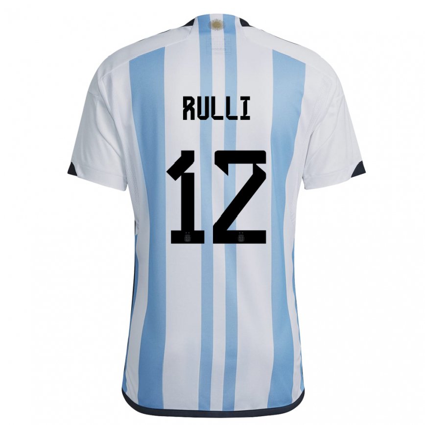 レディースアルゼンチンヘロニモ・ルジ#12ホワイトスカイブルーホームシャツ22-24ジャージー