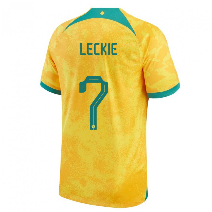 レディースオーストラリアマシュー・レッキー#7ゴールデンホームシャツ22-24ジャージー