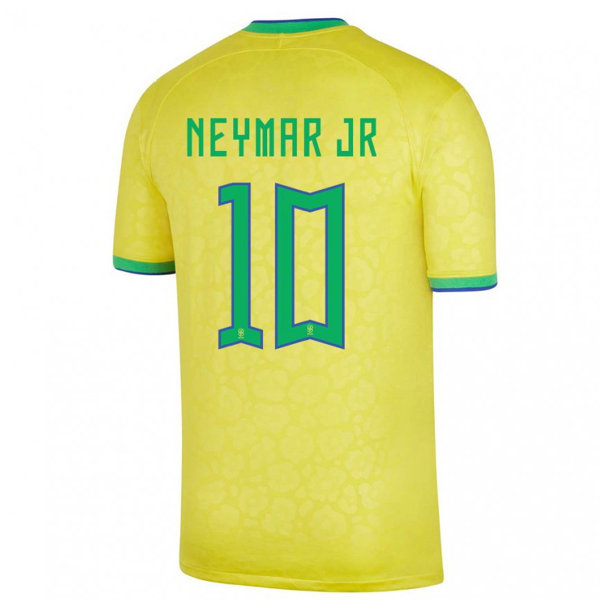 レディースブラジルネイマール#10イエローホームシャツ22-24ジャージー