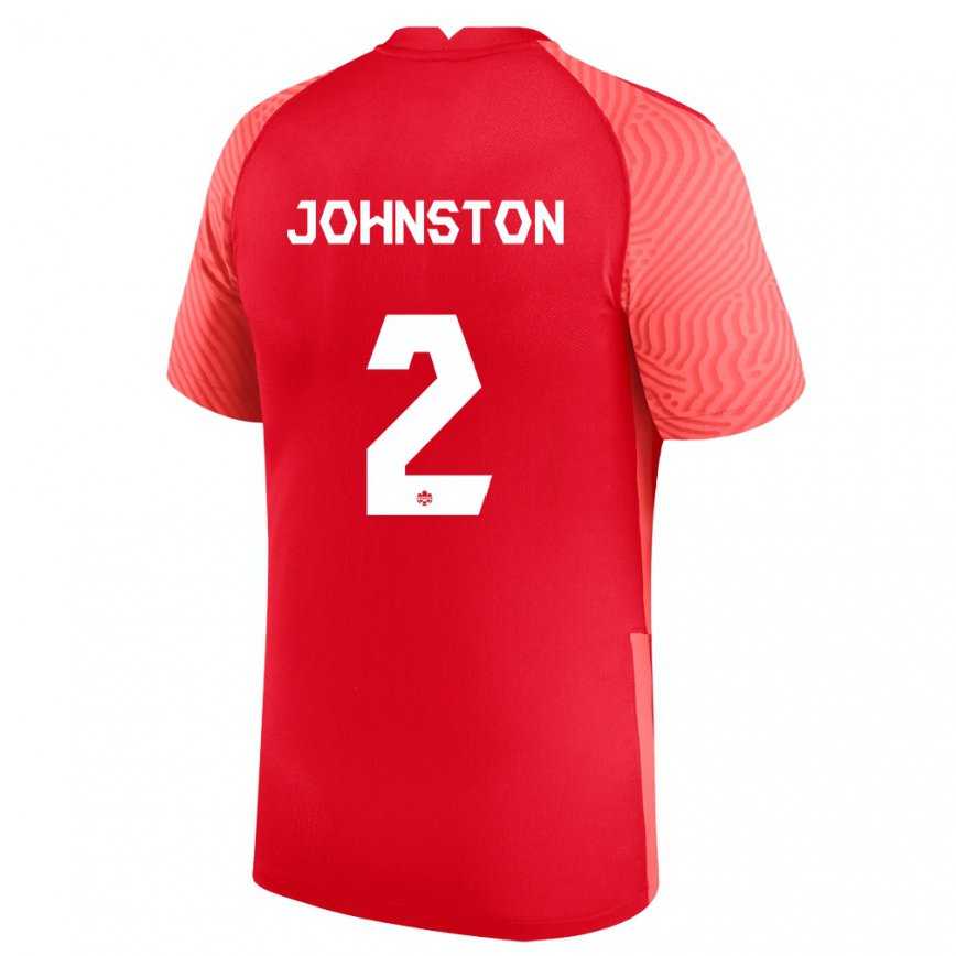 レディースカナダアリスター・ジョンストン#2レッドホームシャツ22-24ジャージー