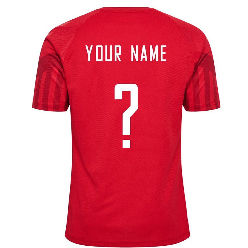 レディースデンマークあなたの名前#0レッドホームシャツ22-24ジャージー