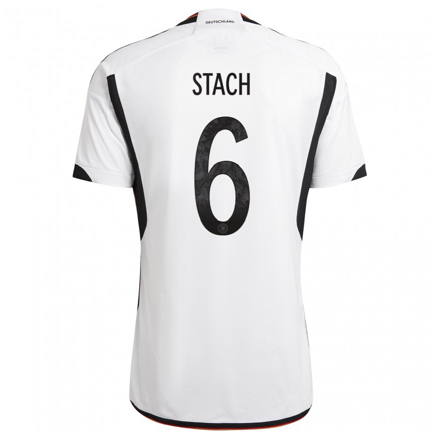 レディースドイツアントン・シュタッハ#6ホワイト ブラックホームシャツ22-24ジャージー