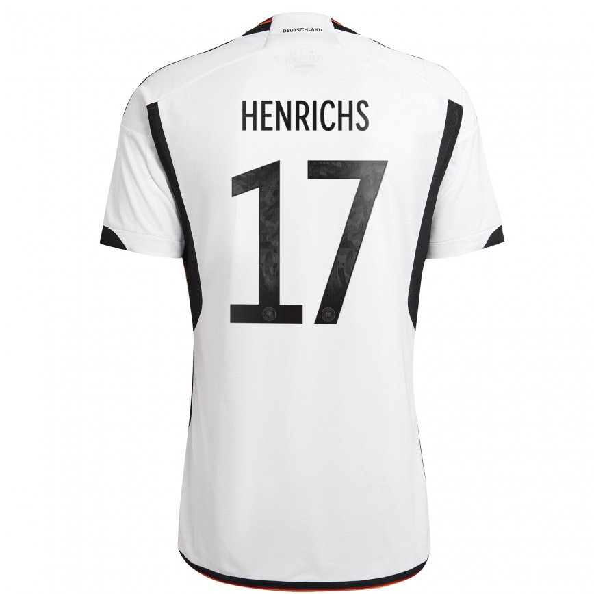 レディースドイツベンヤミン・ヒンリヒス#17ホワイト ブラックホームシャツ22-24ジャージー