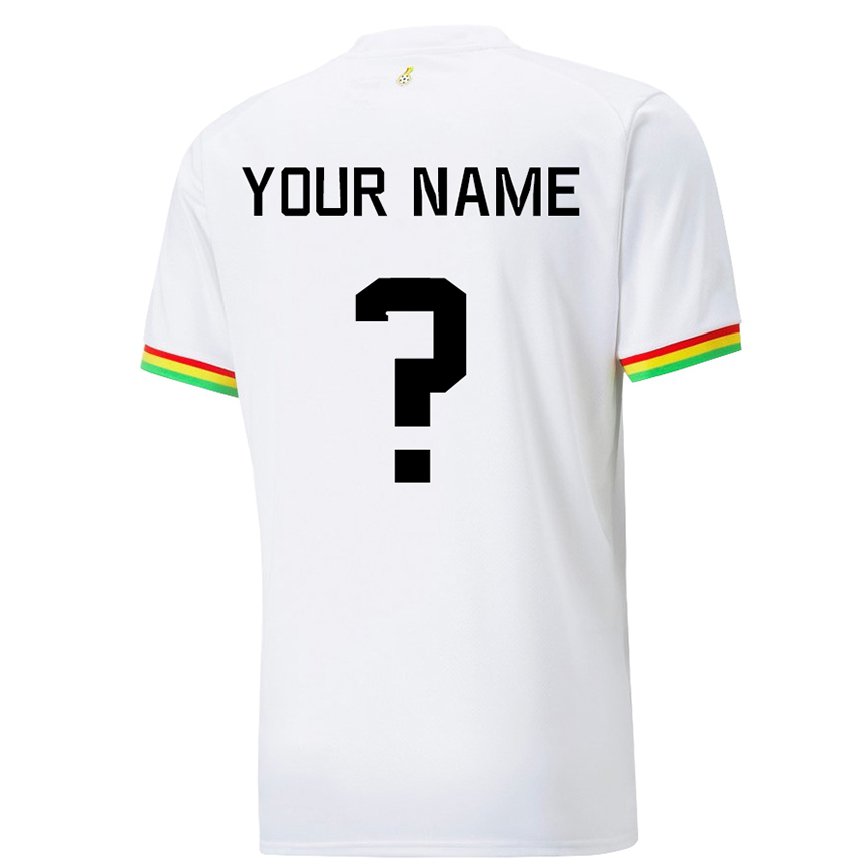 レディースガーナあなたの名前#0ホワイトホームシャツ22-24ジャージー
