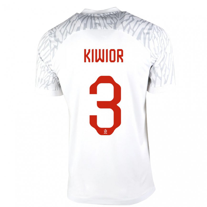 レディースポーランドヤクブ・キヴィオル#3ホワイトホームシャツ22-24ジャージー