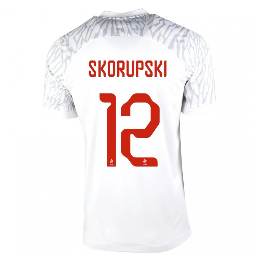 レディースポーランドウカシュ・スコルプスキ#12ホワイトホームシャツ22-24ジャージー