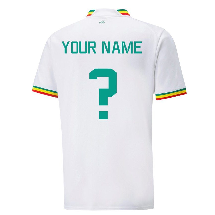 レディースセネガルあなたの名前#0ホワイトホームシャツ22-24ジャージー