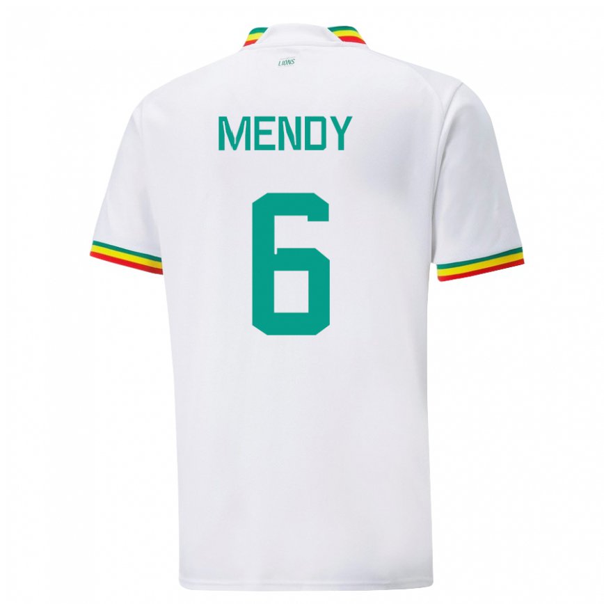 レディースセネガルナンパリス・メンディ#6ホワイトホームシャツ22-24ジャージー