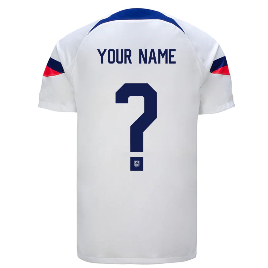 レディースアメリカ合衆国あなたの名前#0ホワイトホームシャツ22-24ジャージー