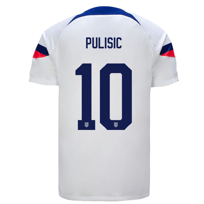 レディースアメリカ合衆国クリスチャン・プリシッチ#10ホワイトホームシャツ22-24ジャージー