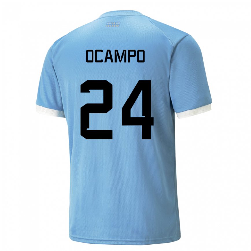 レディースウルグアイブライアン・オカンポ#24ブルーホームシャツ22-24ジャージー