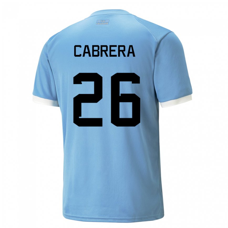 レディースウルグアイレアンドロ・カブレラ#26ブルーホームシャツ22-24ジャージー