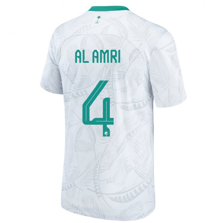 レディースサウジアラビアアブドレラハ・アラムリ#4ホワイトホームシャツ22-24ジャージー