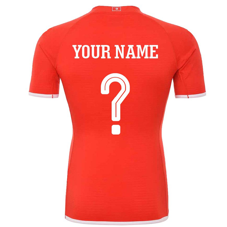 レディースチュニジアあなたの名前#0レッドホームシャツ22-24ジャージー