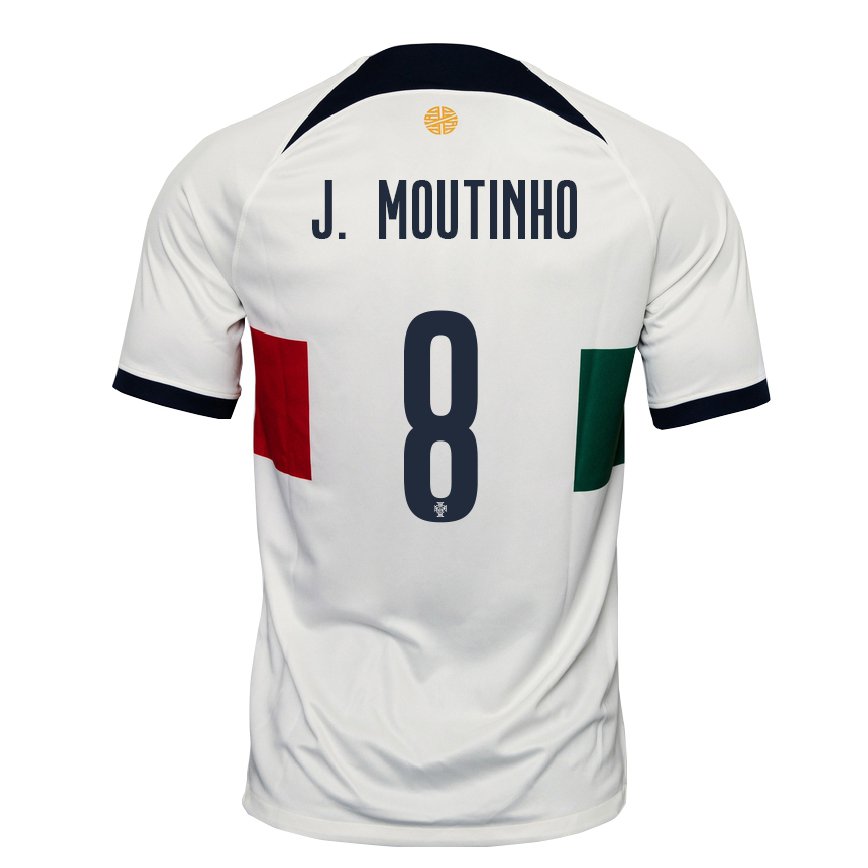 レディースポルトガルジョアン・モウティーニョ#8ホワイトアウェイシャツ22-24ジャージー