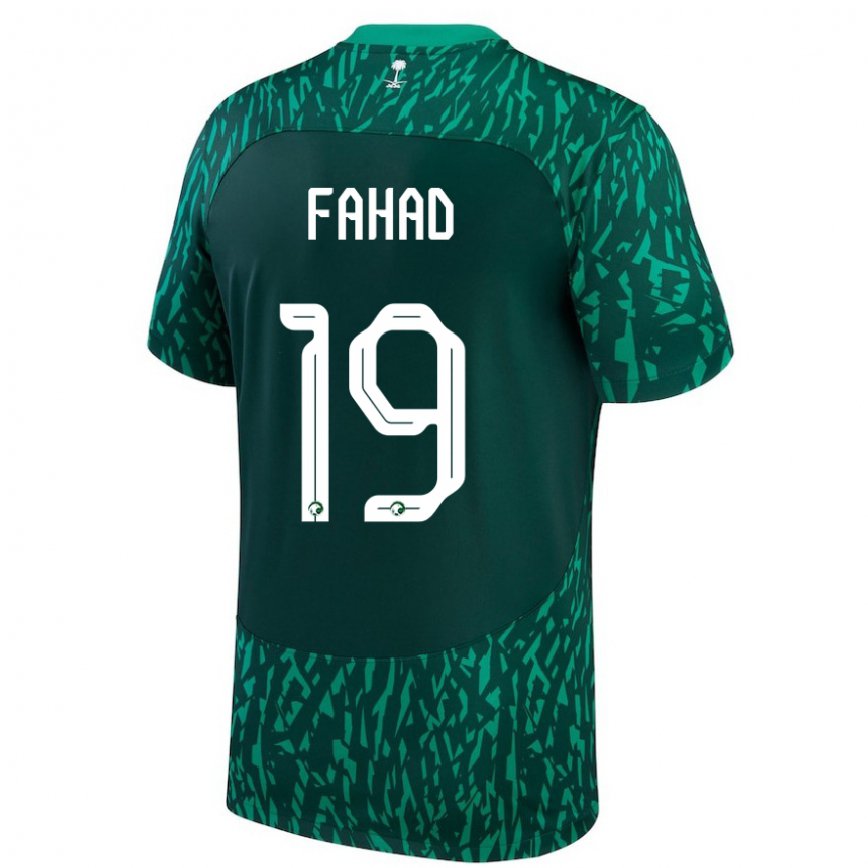 レディースサウジアラビアファハド・アル＝ムワッラド#19濃い緑色アウェイシャツ22-24ジャージー