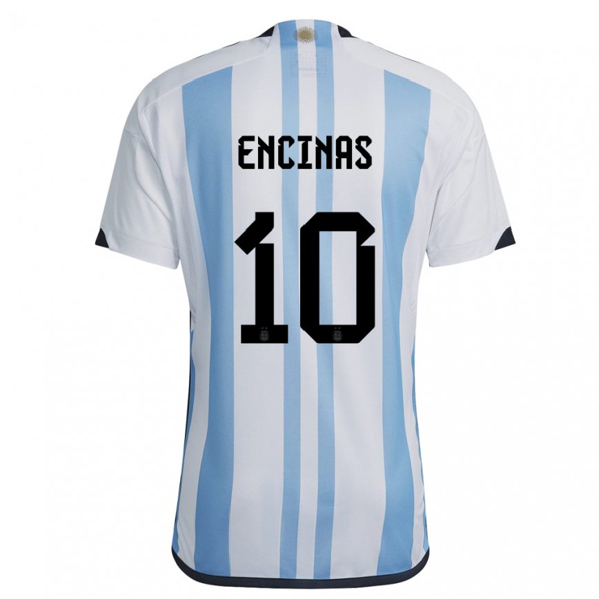 キッズアルゼンチンアクセル・エンシナス#10ホワイトスカイブルーホームシャツ22-24ジャージー