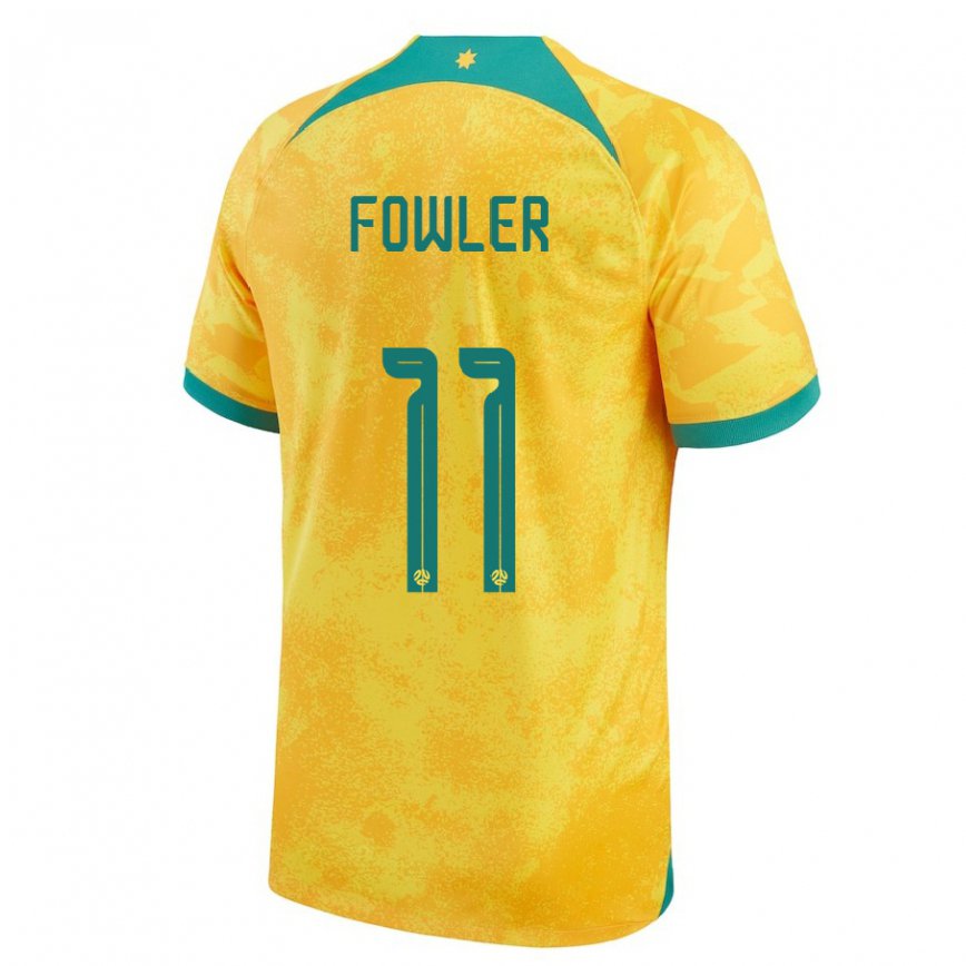 キッズオーストラリアメアリー・ファウラー#11ゴールデンホームシャツ22-24ジャージー