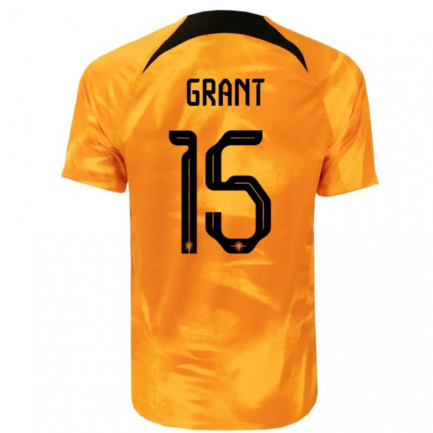 キッズオランダチャシティ・グラント#15レーザーオレンジホームシャツ22-24ジャージー