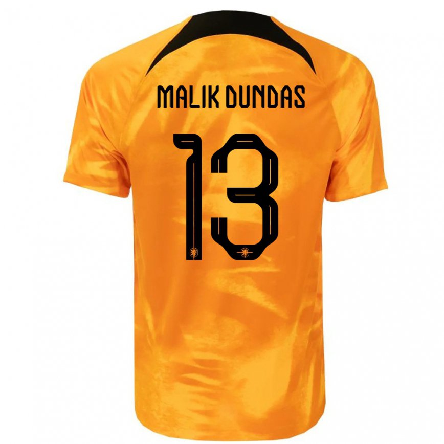 キッズオランダデイブ・クワクマン#13レーザーオレンジホームシャツ22-24ジャージー