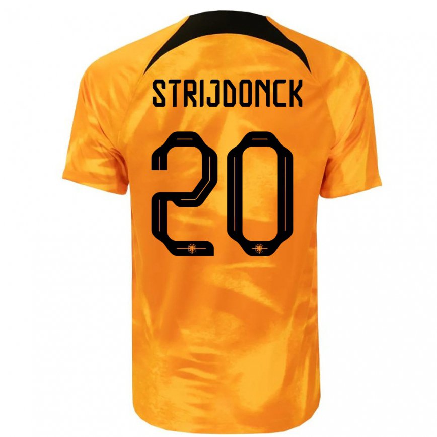 キッズオランダバイレン・ストライドンク#20レーザーオレンジホームシャツ22-24ジャージー