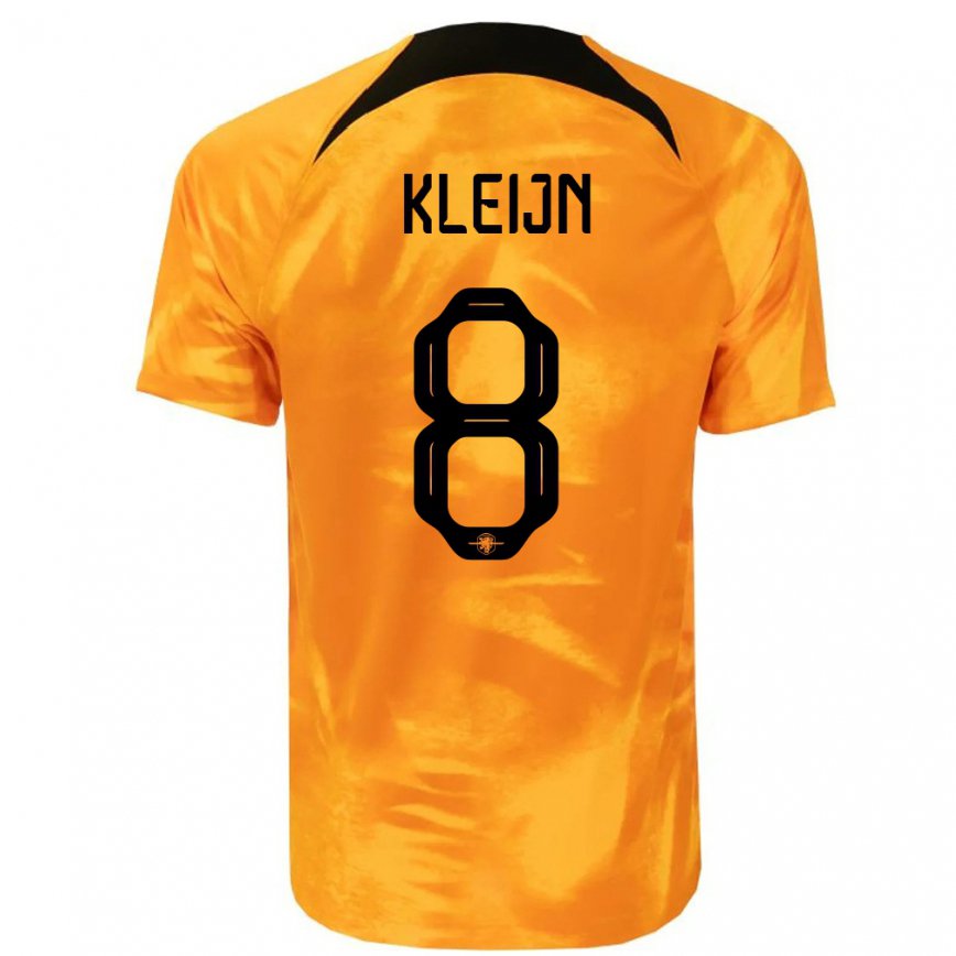 キッズオランダマイク・クレイン#8レーザーオレンジホームシャツ22-24ジャージー