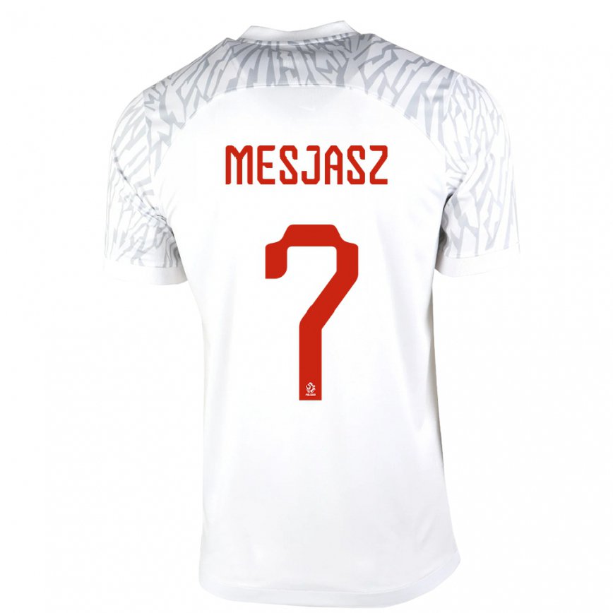 キッズポーランドマルゴルザタ・メシャス#7白ホームシャツ22-24ジャージー