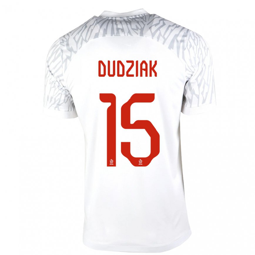 キッズポーランドアレクサンドラ・ドゥジアック#15白ホームシャツ22-24ジャージー
